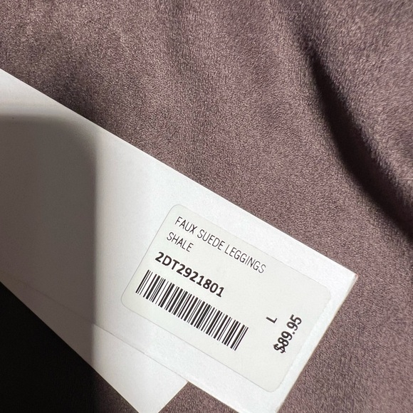 NWT Faux Suede Shale Leggings- Large - Picture 9 of 11
